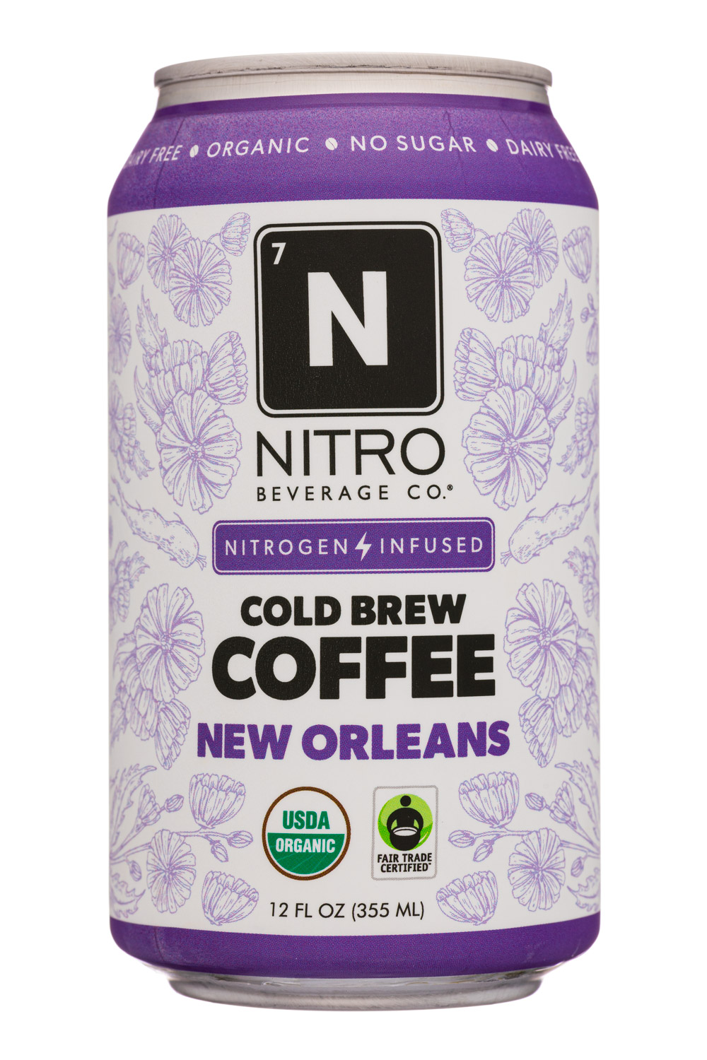 Nitro Beverage Co: NitroBeverageCo-12oz-2020-ColdBrew-NewOrleans-Front