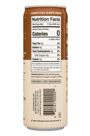 Nitro Beverage Co: NitroBeverageCo-12oz-2021-NitroColdBrew-Original-Facts