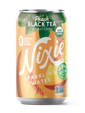 Nixie Sparkling Water: Nixie-12oz-2021-SparklingWater-PeachBlackTea