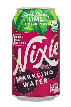 Nixie Sparkling Water: Nixie-12oz-2023-Sparkling-BlackCherryLime-Front