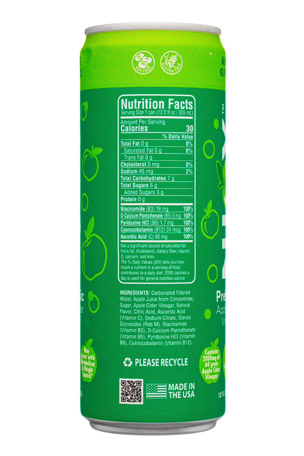 NJOY: NJOY-12oz-2023-PrebioticACV-AppleGinger-Facts
