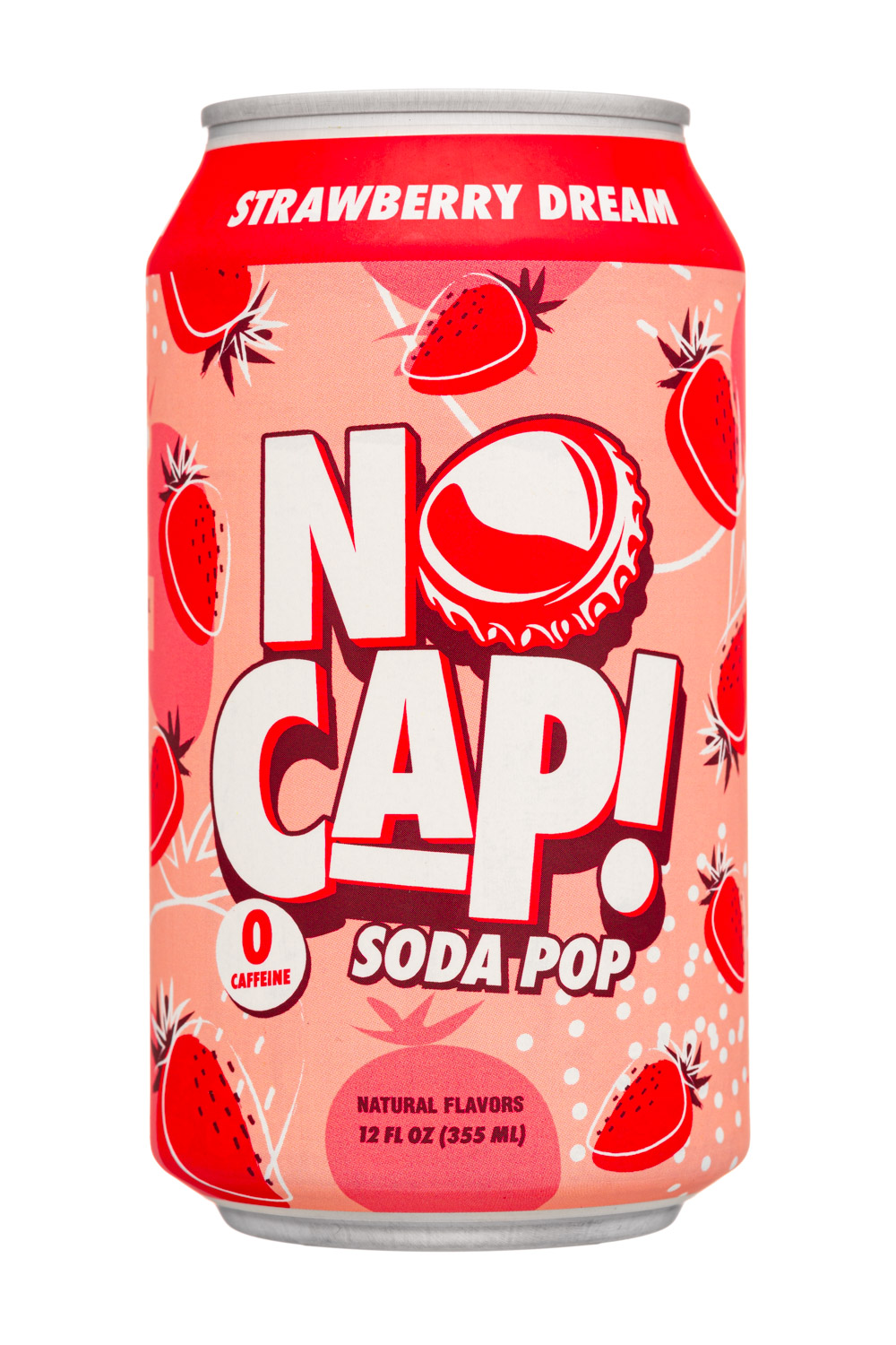 No Cap! Soda Pop: NoCap-12oz-2024-Soda-StrawbDream-Front