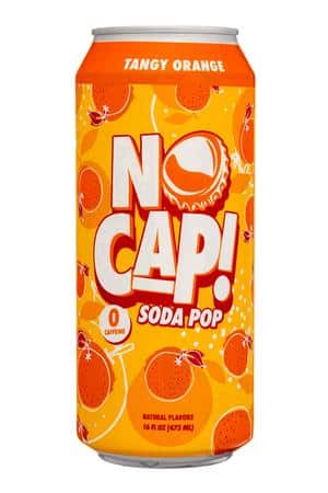 No Cap! Soda Pop: NoCap-16oz-2025-Soda-TangyOrange-Front