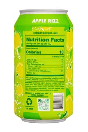 No Cap! Soda Pop: NoCap-12oz-2024-Soda-AppleRizz-Facts