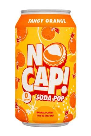 No Cap! Soda Pop: NoCap-12oz-2024-Soda-TangyOrange-Front