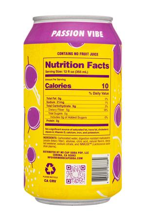 No Cap! Soda Pop: NoCap-12oz-2024-Soda-PassionVibe-Facts