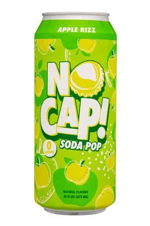 No Cap! Soda Pop: NoCap-16oz-2025-Soda-AppleRizz-Front