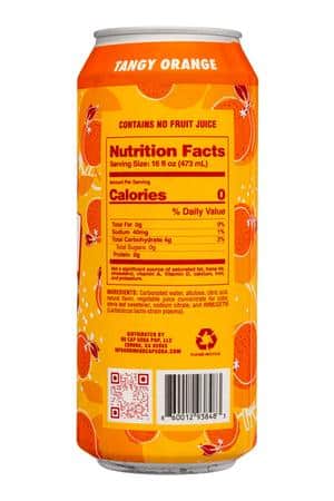 No Cap! Soda Pop: NoCap-16oz-2025-Soda-TangyOrange-Facts