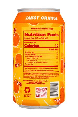 No Cap! Soda Pop: NoCap-12oz-2024-Soda-TangyOrange-Facts
