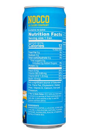 Nocco - No Carbs Company: Nocco-12oz-2021-LimonDelSol-Facts