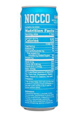 Nocco - No Carbs Company: Nocco-12oz-2025-Caffeine-Caribbean-Facts
