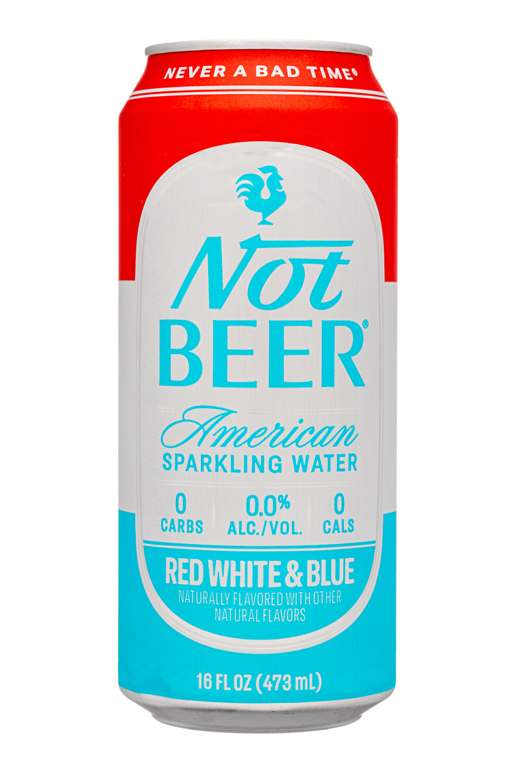 Not Beer: NotBeer-16oz-2025-Sparkling-RedWhiteBlue-Front