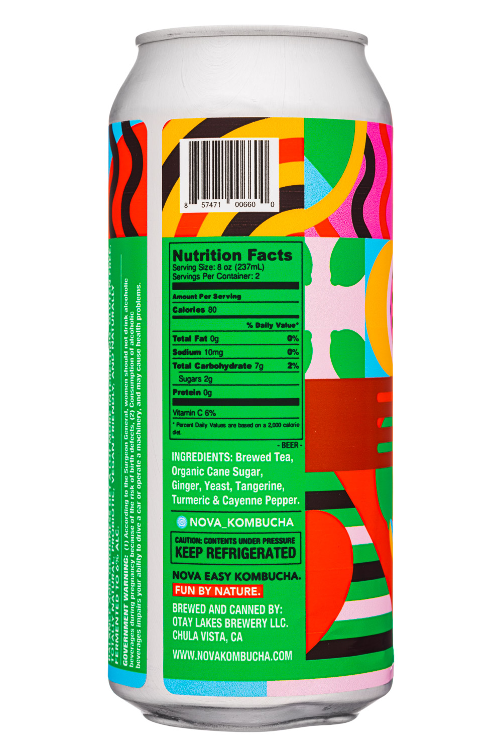 Nova: Nova-16oz-2021-EasyBucha-TangerineTurmeric-Facts