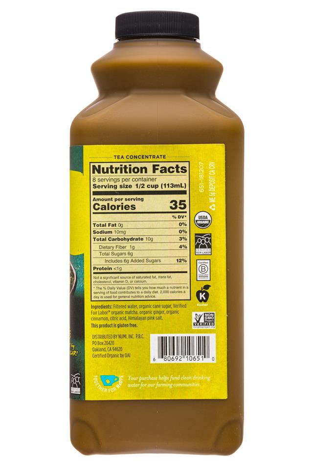 Numi Organic Tea: NumiTea-32oz-Latte-Matcha-GreenTea-Facts