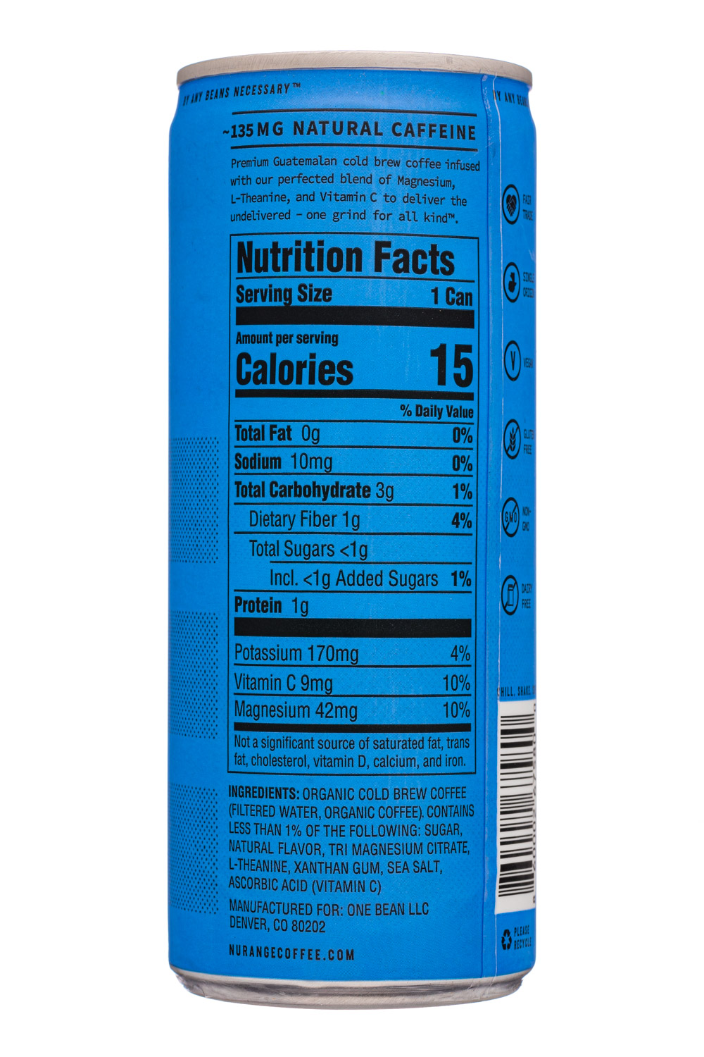 Nurange Coffee: Nurange-8oz-2020-ColdBrew-Coffee-Facts