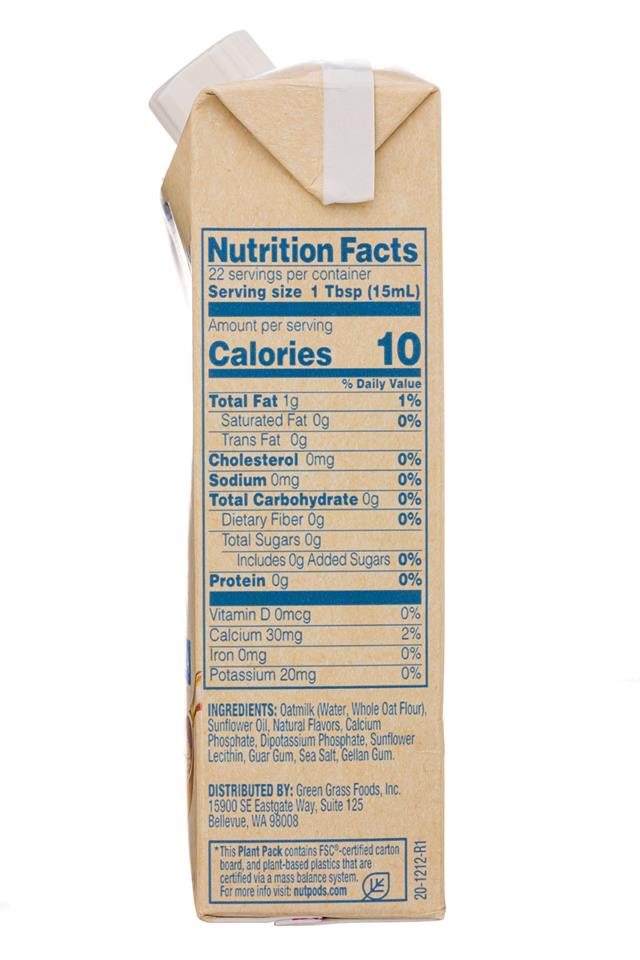 Nut Pods: NutPods-11oz-2020-OatCreamer-FrenchVanilla-Facts