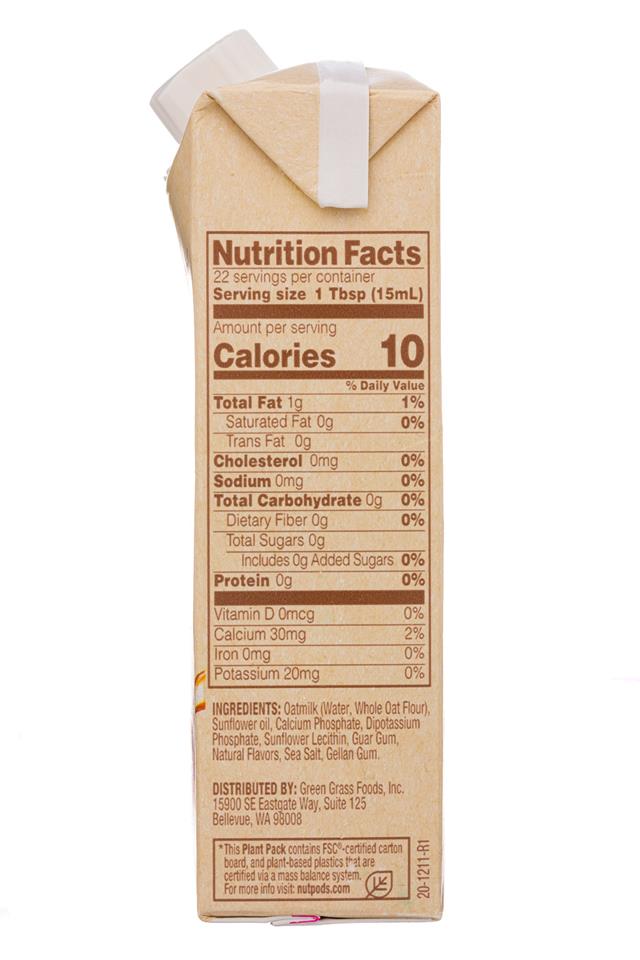 Nut Pods: NutPods-11oz-2020-OatCreamer-Original-Facts