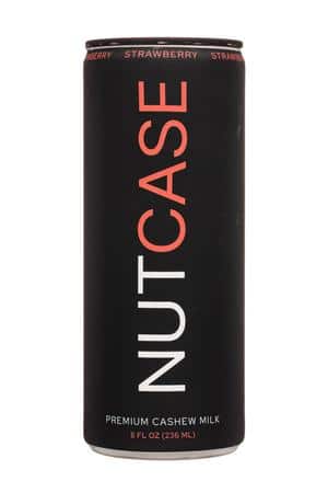 NUTCASE: Nutcase-8oz-2024-CashewMilk-Strawb-Front