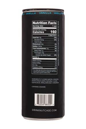 NUTCASE: Nutcase-8oz-2024-CashewMilk-Vanilla-Facts