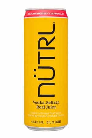 NUTRL: Nutrl-12oz-2022-VodkaSeltzJuice-StrawbLemonade