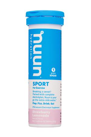 Nuun Hydration: Nuun-10Tab-2021-Sport-StrawbLemonade-Front