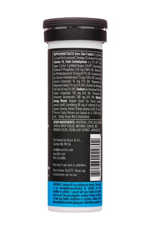 Nuun Hydration: Nuun-10Tab-2021-Energy-BerryBlast-Facts