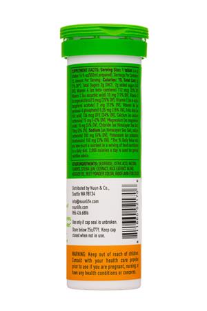 Nuun Hydration: Nuun-10Tab-2021-Vitamins-GrapeOrange-Facts