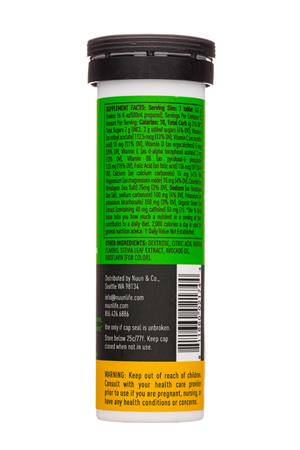 Nuun Hydration: Nuun-10Tab-2021-Vitamins-Caffeine-GingerLemonade-Facts