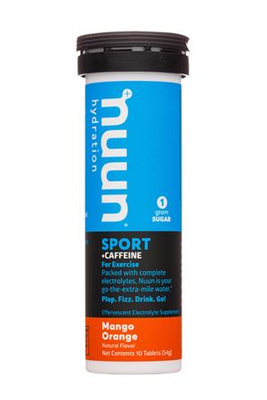 Nuun Hydration: Nuun-10Tab-2021-Sport-Caffeine-MangoOrange-Front
