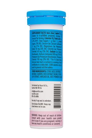 Nuun Hydration: Nuun-10Tab-2021-Sport-StrawbLemonade-Facts