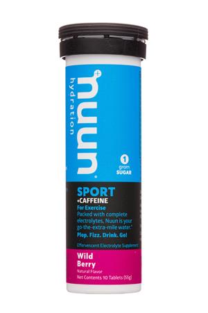 Nuun Hydration: Nuun-10Tab-2021-Sport-Caffeine-WildBerry-Front