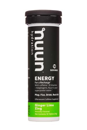 Nuun Hydration: Nuun-10Tab-2021-Energy-GingerLimeZing-Front