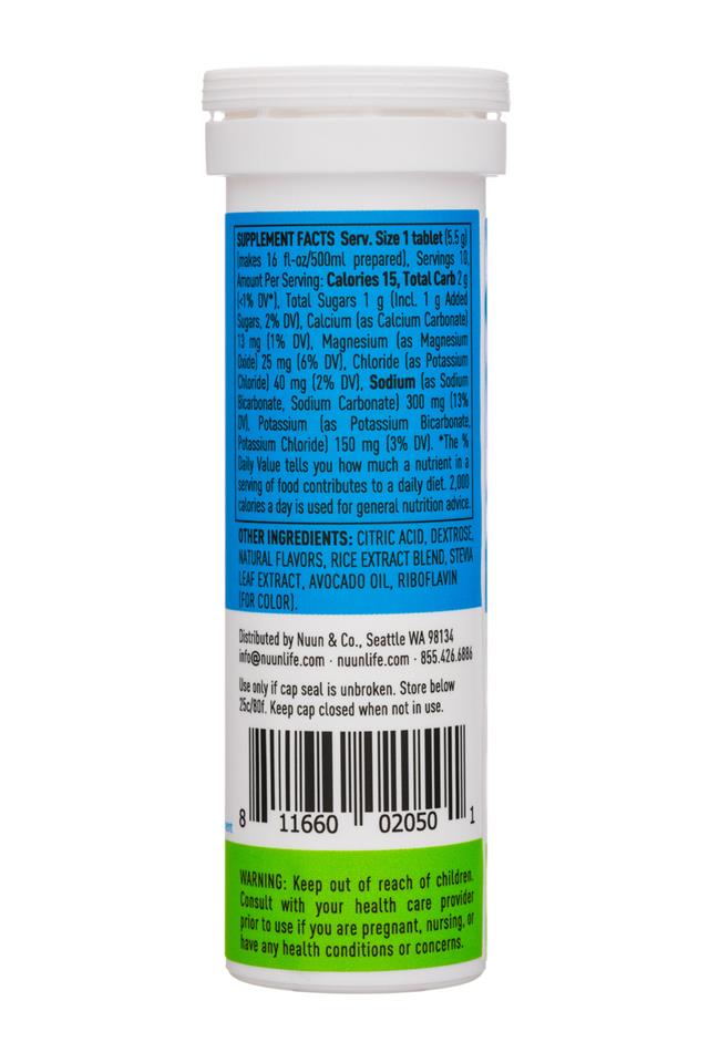 Nuun Sport: Nuun-55g-SportExercise-LemonLime-Facts