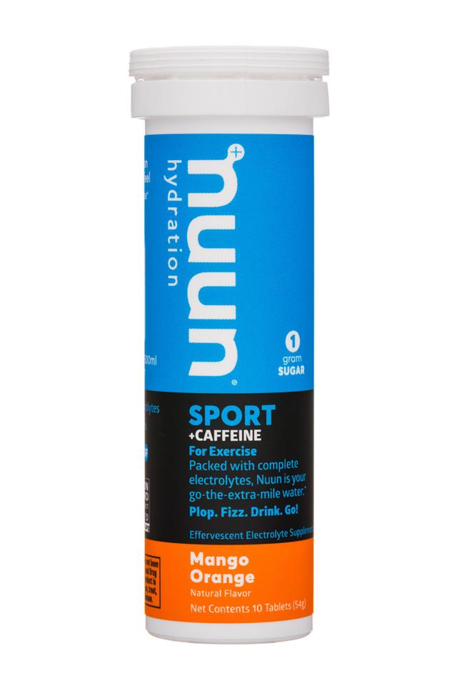 Nuun Sport: Nuun-55g-SportCaffeine-MangoOrange-Front