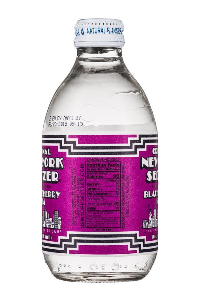 Original New York Seltzer: OriginalNYSeltzer-10oz-BlackCherry-Facts