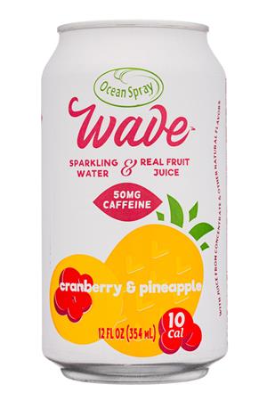 Ocean Spray Wave: OceanSpray-12oz-2021-Wave-50mgCaffeine-CranPineapple-Front
