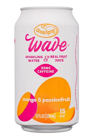 Ocean Spray Wave: OceanSpray-12oz-2021-Wave-50mgCaff-MangoPassion-Front