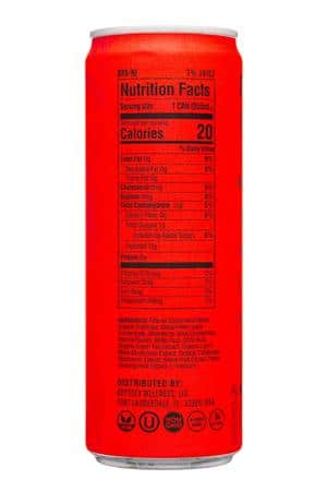 Odyssey Mushroom Elixir: Odyssey-12oz-2023-222-EnergyFocus-StrawbWater-Facts