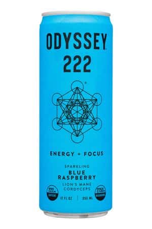 Odyssey Mushroom Elixir: Odyssey-12oz-2023-222-EnergyFocus-BlueRasp-Front