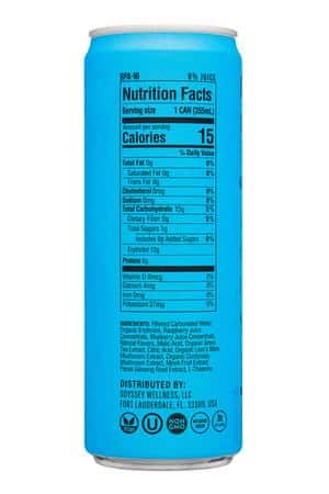 Odyssey Mushroom Elixir: Odyssey-12oz-2023-222-EnergyFocus-BlueRasp-Facts