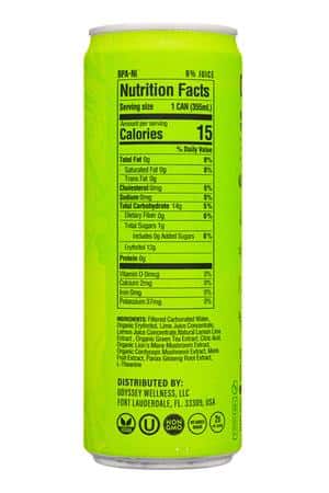 Odyssey Mushroom Elixir: Odyssey-12oz-2023-222-EnergyFocus-LemonLime-Facts