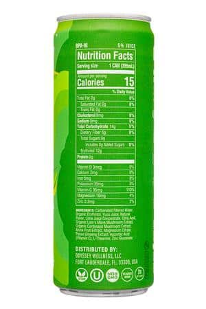 Odyssey Mushroom Elixir: Odyssey-12oz-2023-Revive-YuzuLime-Facts