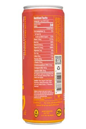 Offfield: Offline-12oz-2023-THCSportsDrink-DragonFruitLemonade-Facts