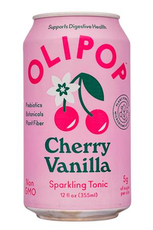 Olipop : Olipop-12oz-2020-SparkleTonic-CherryVanilla-Front