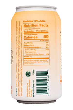 Olipop : Olipop-12oz-2021-Sparklingtonic-OrangeCream-Facts