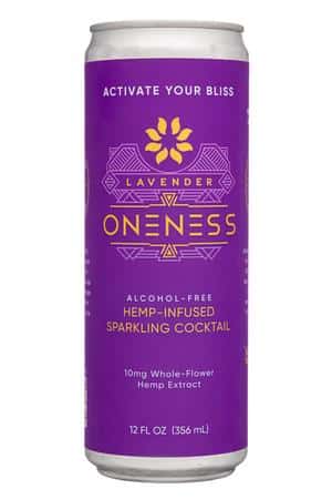Oneness: Oneness-12oz-2024-HempSparkCocktail-Lavendar-Front
