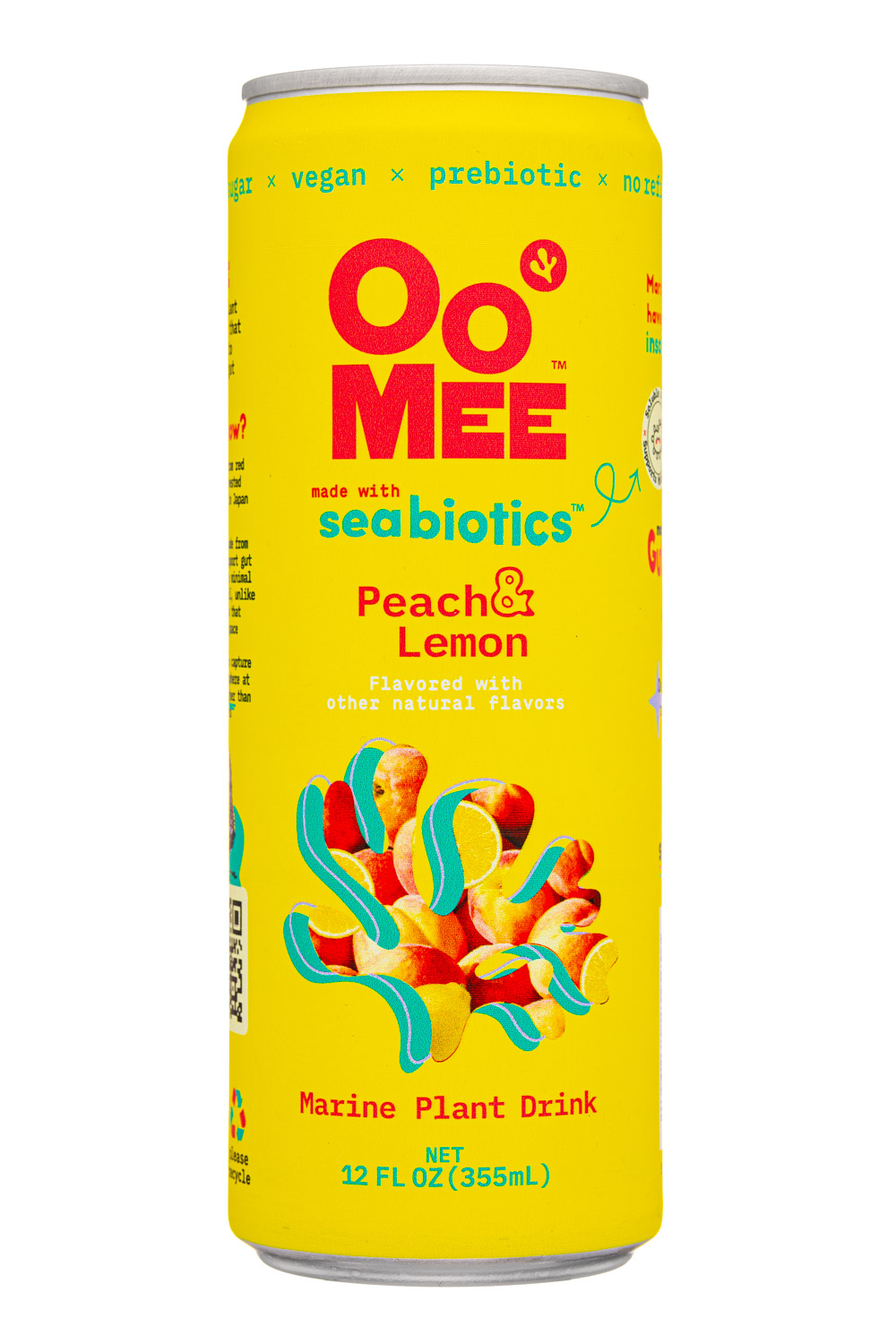 Oo Mee: OoMee-12oz-2024-Seabiotics-PeachLemon-Front