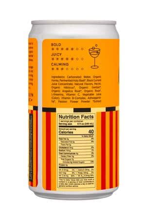 Ooso: Ooso-8oz-2024-SparklingTea-HibiscusGingerCurrant-Facts