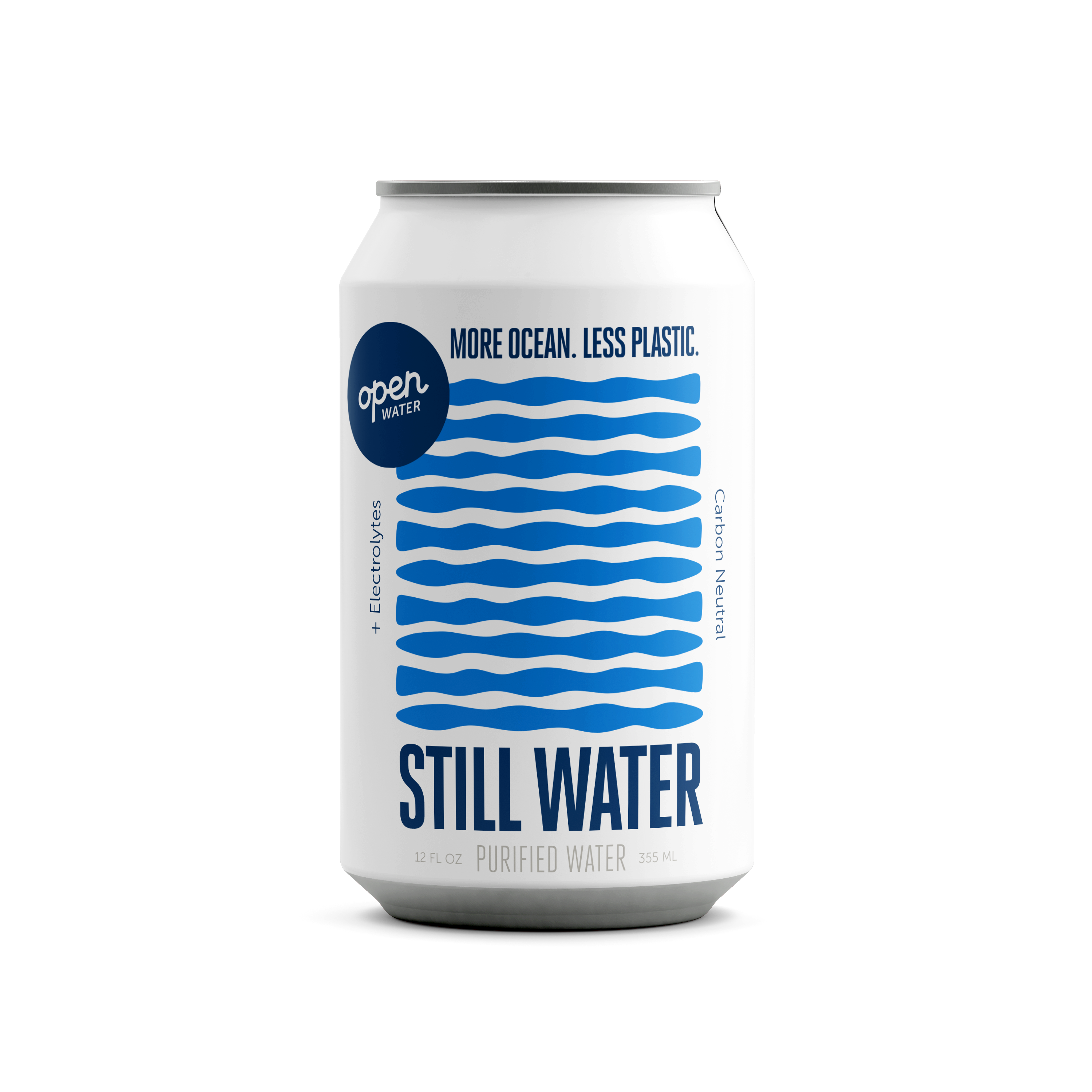 Open Water: Photo of Carbon Neutral 12oz Canned Water - Still - Open Water (uploaded by company)