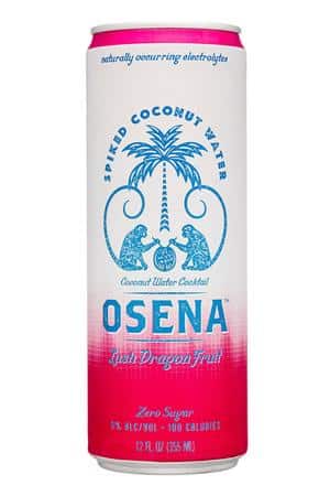 Osena: Osena-12oz-2022-SpikedCocoWater-LushDragonFruit